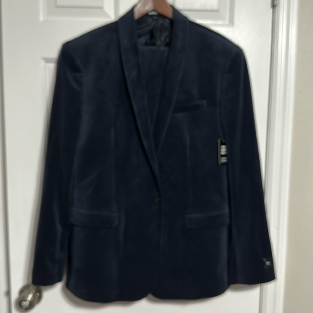 Velour Slim Fit Suit By Express